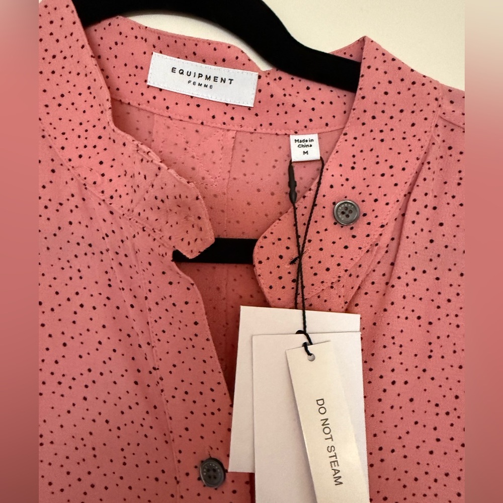 Equipment Rose Polka Dot Button-Down Shirt - Picture 3 of 6